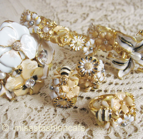 （画像用） パステル フラワーガーデン KJL ミツバチ イヤリング