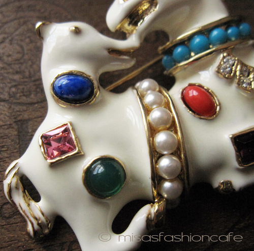 （画像用） KJL ブローチ　馬の親子