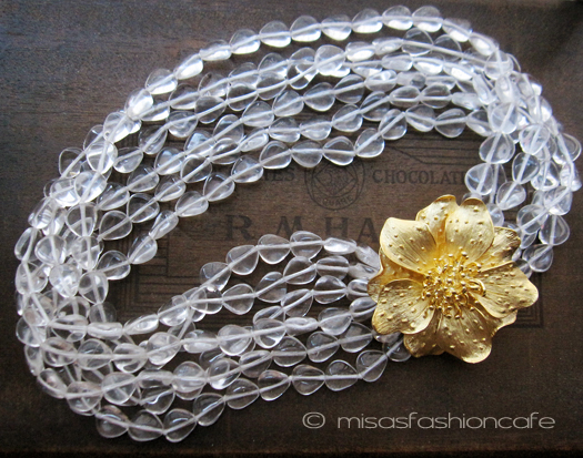 （画像用） KJL ネックレス 野ばら　7連クリスタル