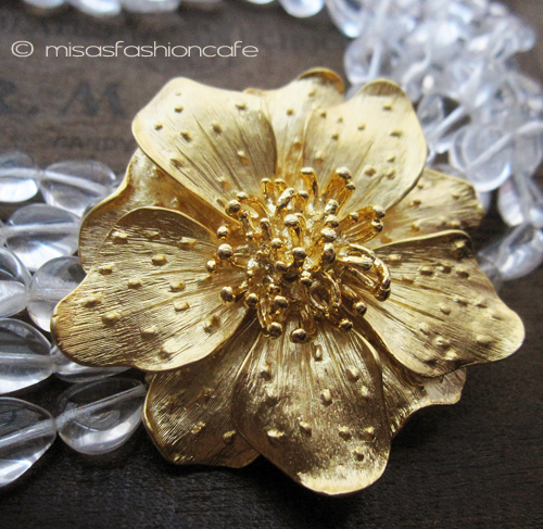 （画像用） KJL ネックレス 野ばら　7連クリスタル