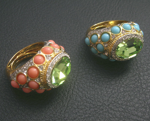 （画像用） KJL リング ぺリドット コーラル