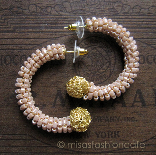 （画像用） Lavish ピアス　 18Kgp フープ・ピンク