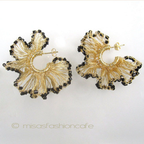 （画像用） Lavish ピアス 18Kgp フープ Black