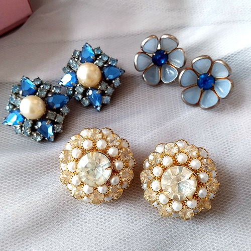 （画像用） ヴィンテージイヤリング 「Floral」３点セット