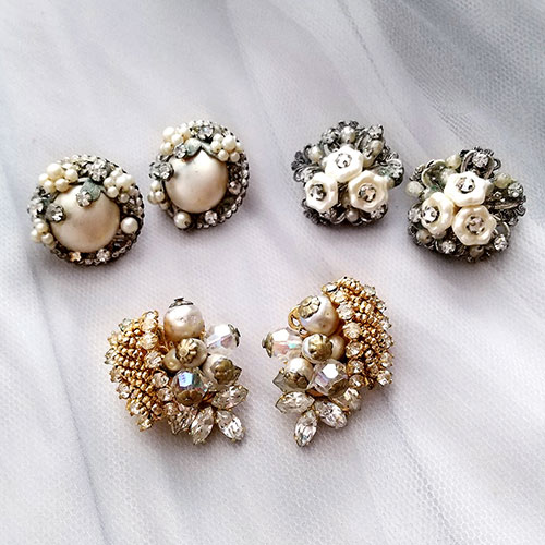 （画像用） Robertイヤリング3点SET 「パール・フローラル」