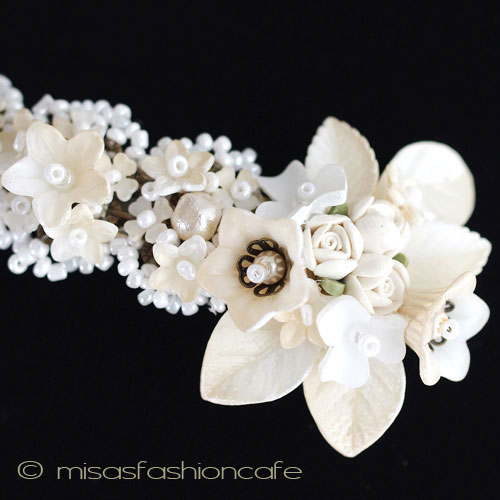 （画像用） パーティー・ヘアーバレッタ フランス製パール再販