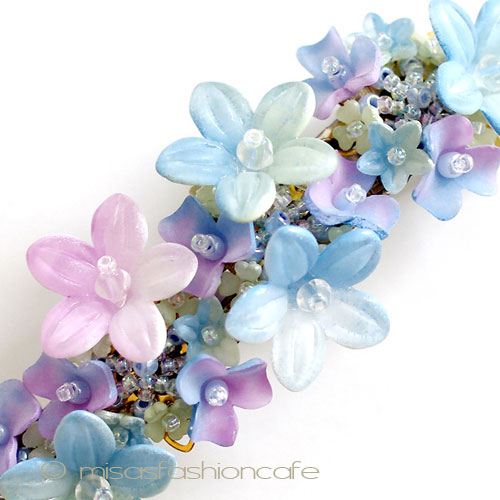 （画像用） フラワー・バレッタ　（大） フランス製　パーティー