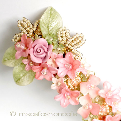 （画像用） ヘアーバレッタ お花　フランス製　