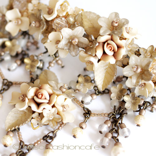 （画像用） パーティー・ヘアーバレッタ お花パール　再販！