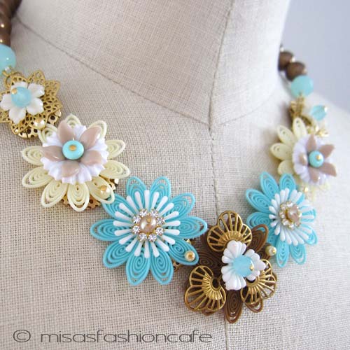 （画像用） NY お花ネックレス 　パステル・フラワー