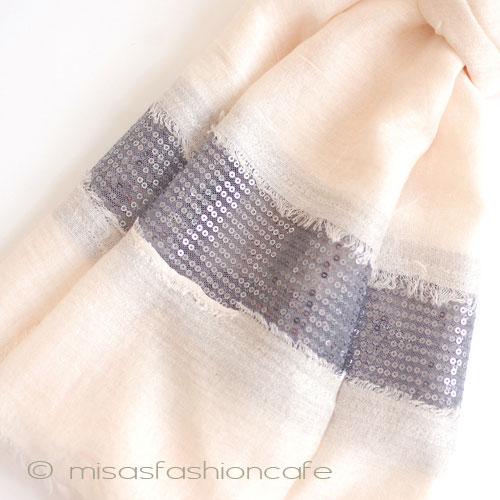 （画像用） スパンコール ストール ピーチ・スキン （大判）