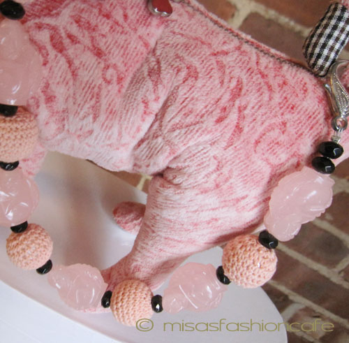 （画像用） クラッチ＆ハンドバッグ 　パグ　（ピンクのローズ）