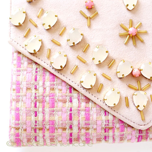 （画像用） ビジューバッグ再販！ ツイード　チェーン付属