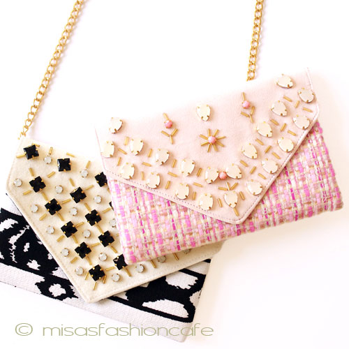 （画像用） ビジューバッグ再販！ ツイード　チェーン付属