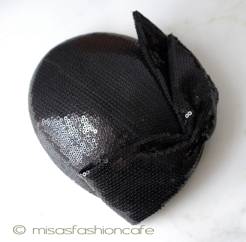 （画像用） ヘッドアクセサリー　ハット リボン・スパンコール