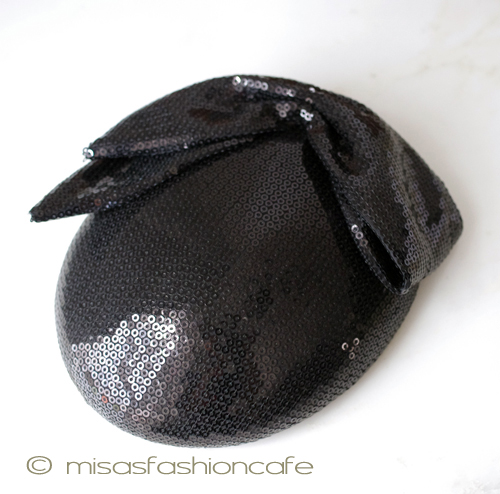 （画像用） ヘッドアクセサリー　ハット リボン・スパンコール