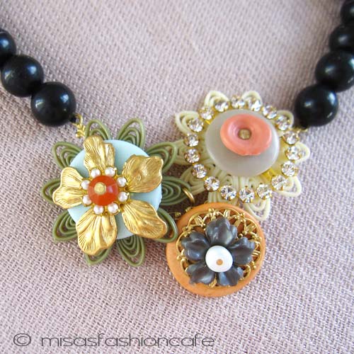 （画像用） NY お花ネックレス 　パール・フラワー