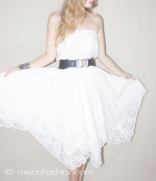 （画像用） 1点物　ビンテージ　 花レース　ワンピース