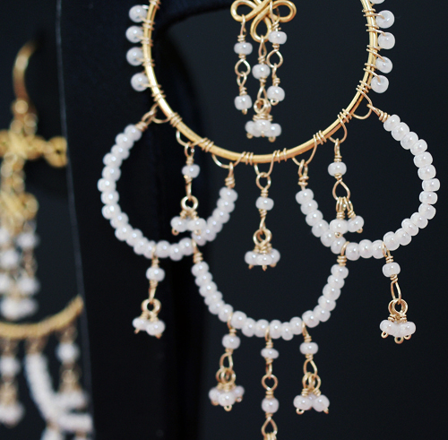 （画像用） ピアスまたはイヤリング 18Kgf　パールホワイト