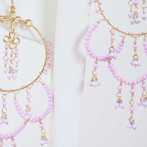 （画像用） ピアスまたはイヤリング 18Kgf　ラベンダー