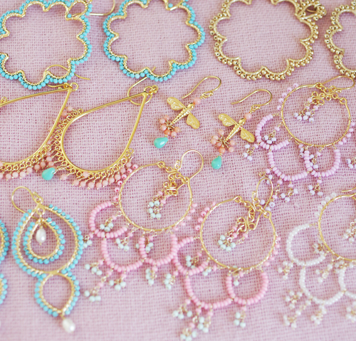 （画像用） ピアスまたはイヤリング 18Kgf　ラベンダー