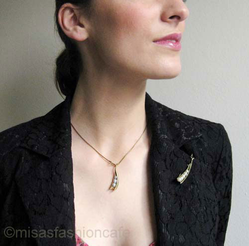 （画像用） マイケルミショー　パール 真珠の豆　ネックレス