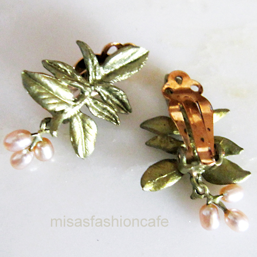 （画像用） マイケルミショー イヤリング 真珠・藤の花　再販