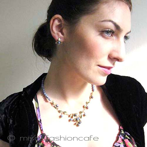 （画像用） マイケルミショー再販！ ブルーベリーイヤリング