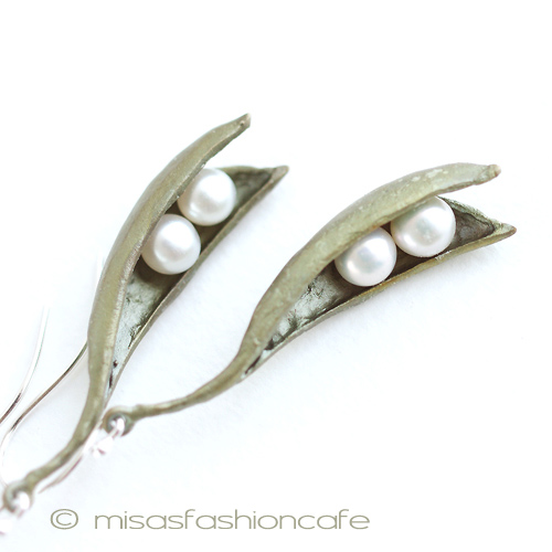 （画像用） ピアス　または　クリップ 真珠えんどう豆　再販！