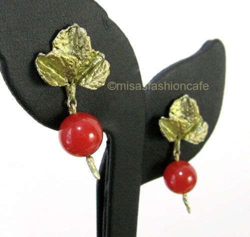 （画像用） Michaud ピアス 赤かぶ