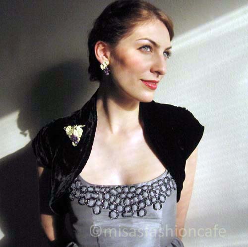 （画像用） Michaud イヤリング アメジストの葡萄