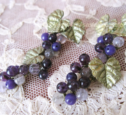 （画像用） Michaud マイケルミショー グレープ　ピアス