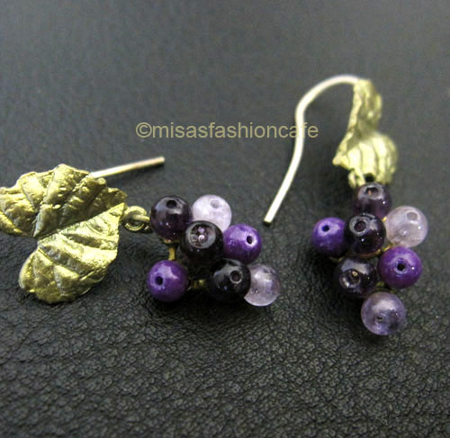 （画像用） Michaud ピアス アメジストの葡萄