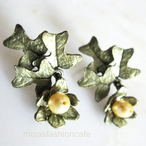 （画像用） マイケルミショー ピアス 真珠・ポプラ