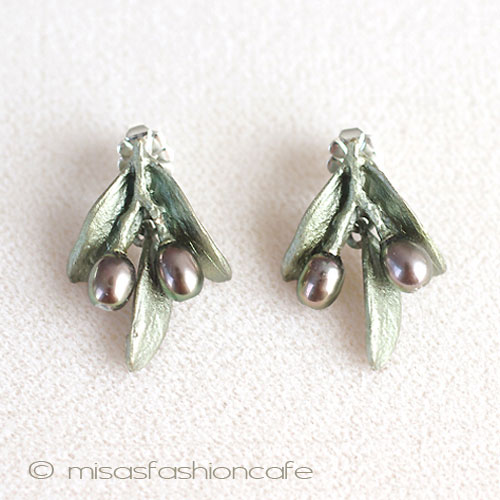 （画像用） マイケルミショーピアス 真珠のオリーブ　再販！