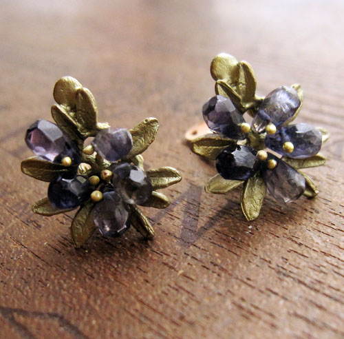 （画像用） マイケルミショー イヤリング 天然石・藤の花