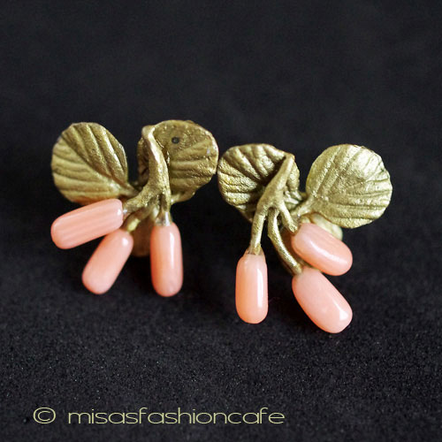 （画像用） マイケルミショー ピアス 珊瑚のいちご　再販！