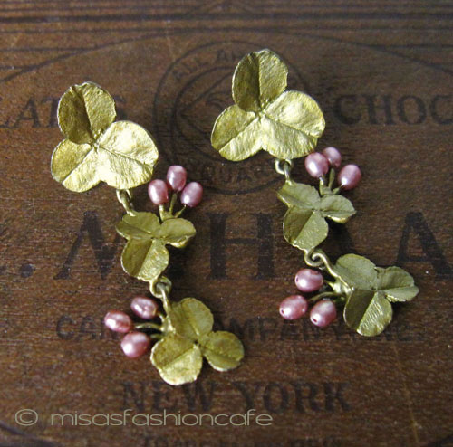 （画像用） Michaud ピアス　再販！ 　真珠　クローバー