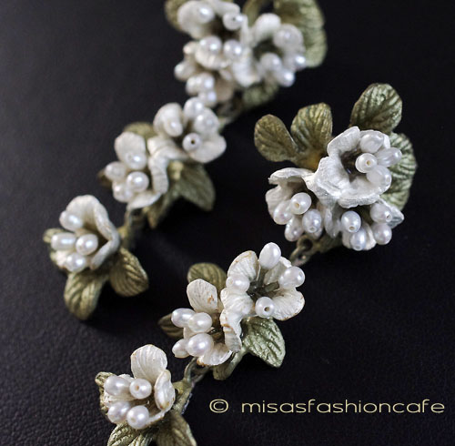 （画像用） マイケルミショー　ピアス 再販!　真珠小花ブーケ