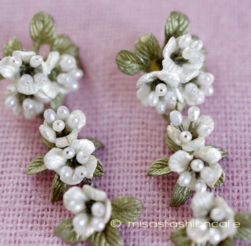 （画像用） マイケルミショー　ピアス 再販!　真珠小花ブーケ