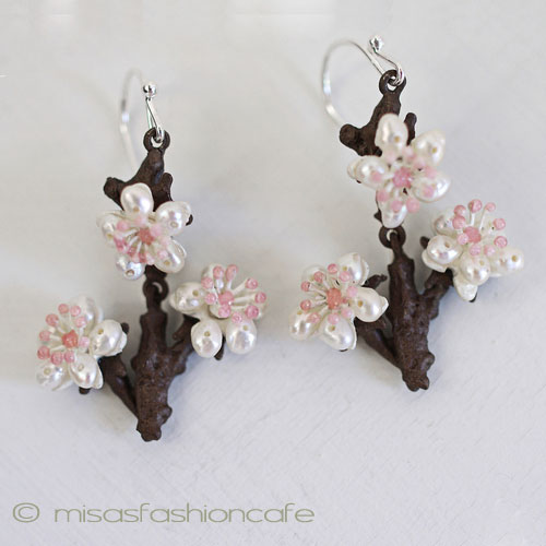 （画像用） Michaud ピアス　　 ケシパールの桜さくら