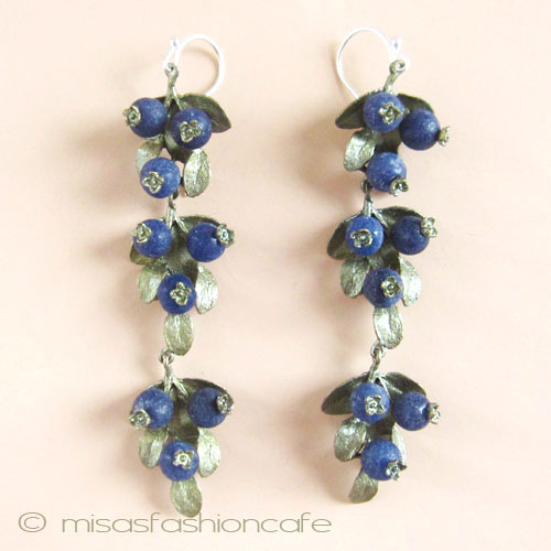 （画像用） ピアス　または　クリップ ブルーベリー　