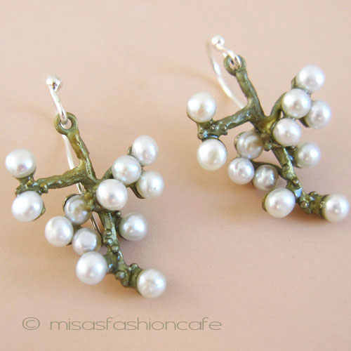 （画像用） Michaudイヤリング/ピアス 真珠　梅の花　再販！