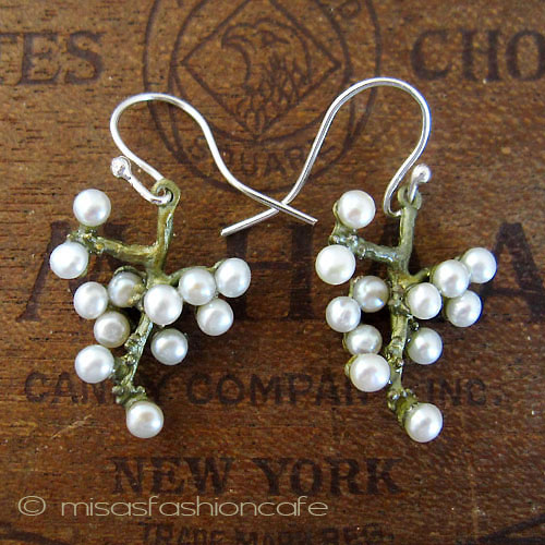 （画像用） Michaudイヤリング/ピアス 真珠　梅の花　再販！