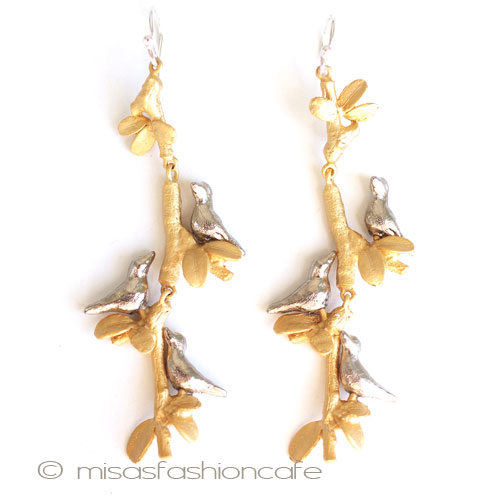 （画像用） マイケルミショー　24Kgp 鳥 ピアス　または　クリップ