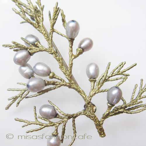 （画像用） マイケルミショー　再販 ！ 真珠松の木ブローチ