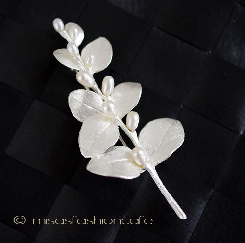 （画像用） マイケルミショー ブローチ 真珠 シルバー銀製