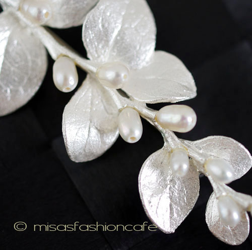 （画像用） マイケルミショー ブローチ 真珠 シルバー銀製