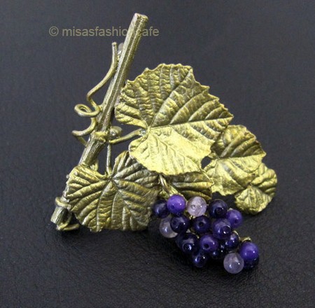 （画像用） Michaud ブローチ アメジスト葡萄