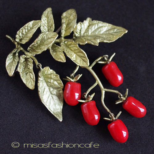 （画像用） Michaud ブローチ ガラスのRomaトマト